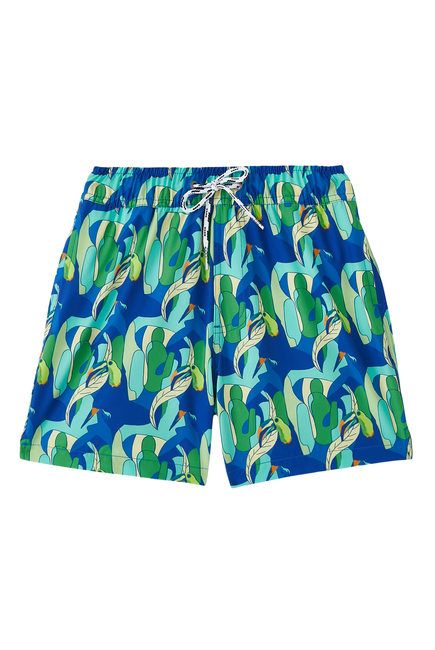 Kids Toucan Jungle Sustainable Swim Shorts